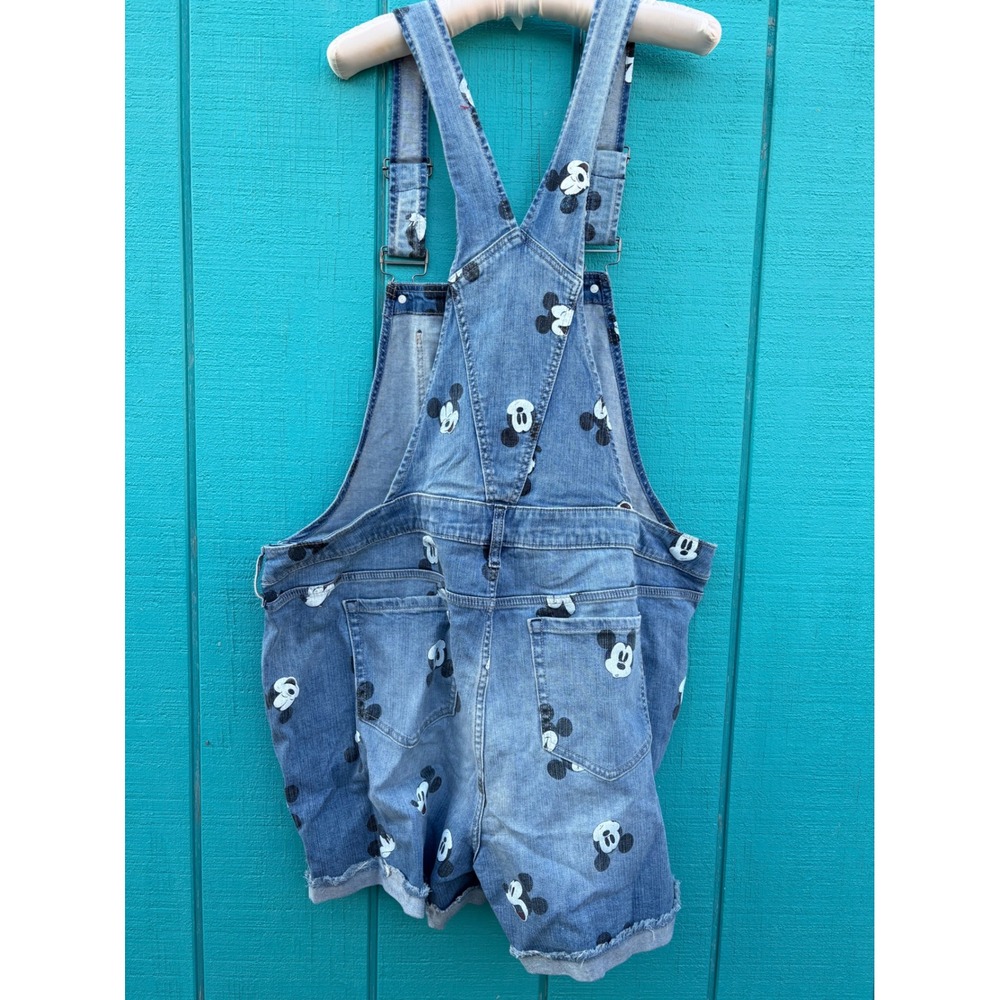 Torrid Disney Mickey Mouse All Over Print Denim Shortalls Blue Womens 20 NEW - Picture 5 of 7